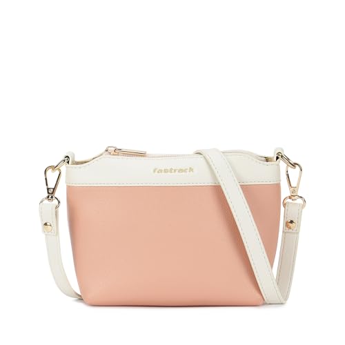 Fastrack Off Duty Sling Bag for Women | Small Size with Top Zip Closure, Detachable & Adjustable Sling Belt & Inner Access Pockets | Trendy Everyday Sling Bag