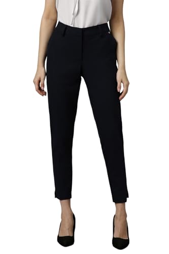 Allen Solly Women's Regular Work Utility Pants (Black) - SaumyasStore