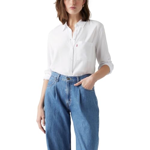 Levi's Women's Darlene Utility Shirt, (New) Bright White, Medium