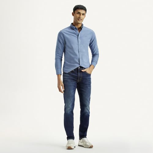 Levi's Men's Dark Indigo Slim Tapered Fit Mid Rise Jeans