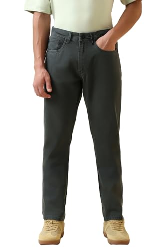 Men Grey Dark Wash Jeans