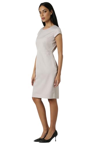 Van Heusen Women Women's Polyester Blend Modern Above The Knee Dress (VWDRCRGF144609_Grey