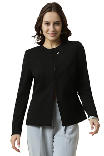 Allen Solly Women's Blazer (AHBZWRGBV40506_Black