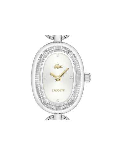 Lacoste Lacoste Parisienne Qtz Basic Mini Silver White Oval Dial Women's Watch- 2001541