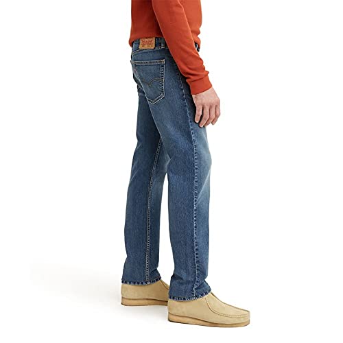 Levi's Men's 505 Regular Fit Jeans, (New) Glowing - Medium Indigo, 36W x 32L