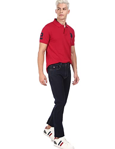 U.S. POLO ASSN. USPOLO Men's Slim Fit Jeans (UDJC0039_Blue_30W x 33L)