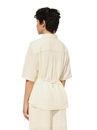 ONLY Women's Oversized Cream Shirt