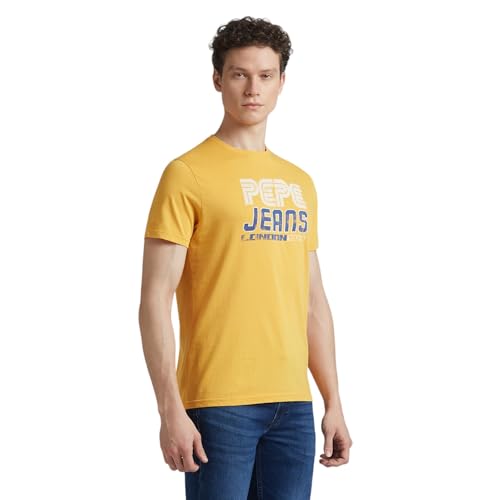 Pepe Jeans Men's Slim Fit T-Shirt (PM509903_Rugby Yellow