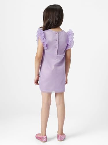Nautinati Girls Embellished Party Dress| Cotton | Age 4-8 Years Purple