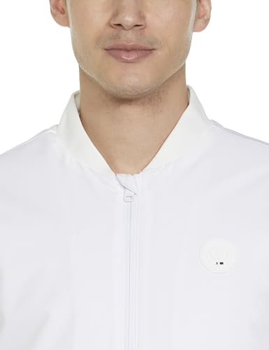 U.S. POLO ASSN. Mens Light Padded Bomber Jacket Full Sleeve Jackets (USJCKS055_WHITE_XXL)