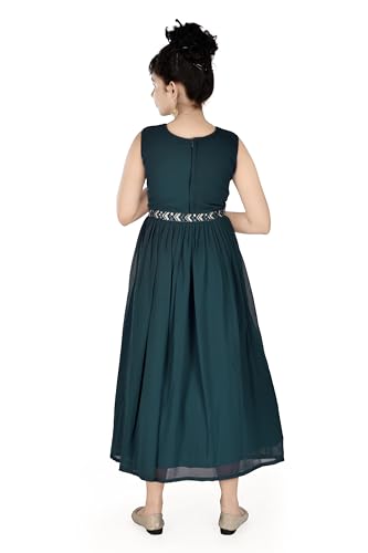 EthniCraze Girls Ethnic long Georgette embroidery gown for kids