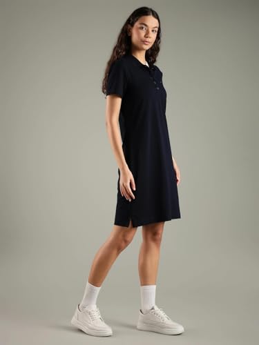 Tommy Hilfiger Cotton Polo Collar T-Shirt Dress Navy