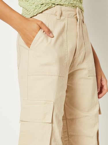 Max Women Solid Cargos (Beige_36)