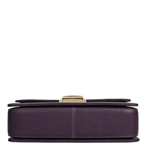 Da Milano Leather Shoulder Bag for Women - Purple (00870OL)