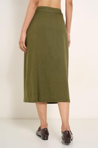 Annabelle by Pantaloons Womens Skirt_SS25WWANSKT00010E64A45_Capulet Olive_2XL