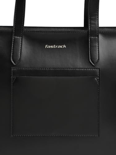 Fastrack PU Structured Tote Bag with Cut Work for Women, Girls and Ladies | College & Office Ready Tote Bag