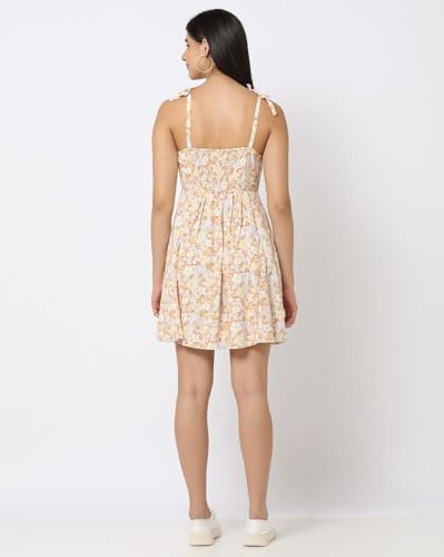 GAP Women's Rayon Classic Above The Knee Casual Dress (442110638_Multi Multicolour