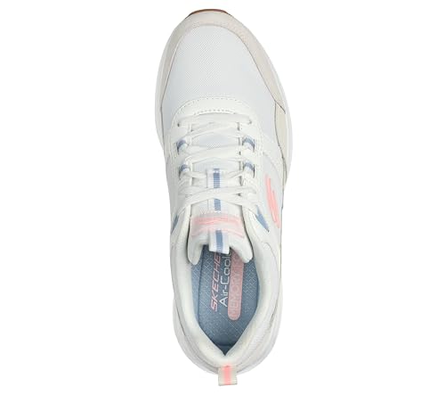 Skechers Women Skech-AIR Court-Cool Avenue Off White Lace Up Casual Sneakers