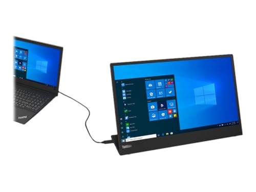 Lenovo ThinkVision M15 15" FHD Mobile Monitor, Black