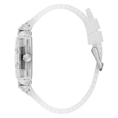 GUESS Phoenix Analog Watch Gw0499G8 Silicone Men Analog Watch, Green Dial, Silver Band