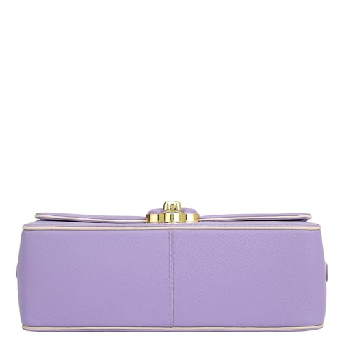 Da Milano Leather Sling Bag for Women - Purple (00176B)