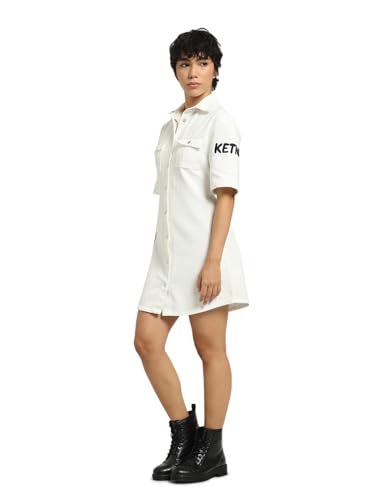 ONLY Women's Regular Fit White Dress