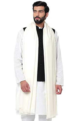Weavers Villa Men's Plain Woollen Dhariwal Lohi/Shawl, 125cm x 250cm