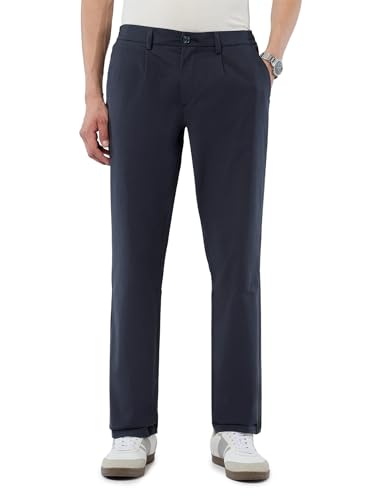 U.S.Polo Association Men's Mid Rise Riley Straight Fit Trousers (USTRO044R_Navy_30)