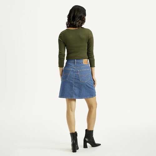 Levi's Women's Mid Rise Straight Denim Skirt