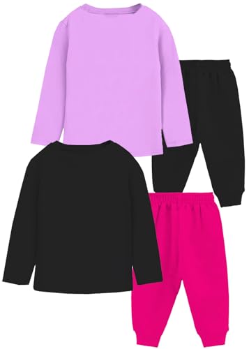MINI MYN Baby Girls Regular Fit Full Sleeves Cotton T-Shirts & Pyjamas Set