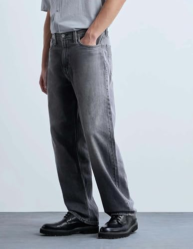 KOTTY Vintage Baggy Relaxed Fit Grey Denim Jeans for Men’s Fashion-KTTMENSJEANS509_28