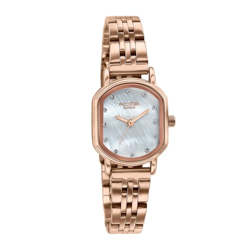 Sonata Poze 8 Quartz Analog with MOP-White Dial IP Rose Gold Stainless Steel Strap Watch for Women - SP80161WM01W
