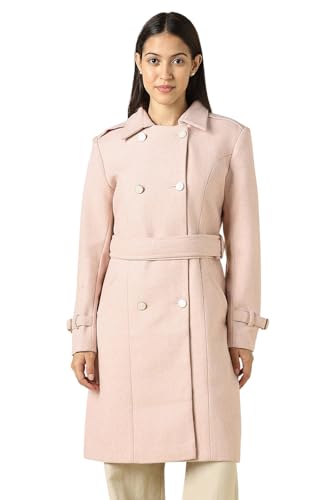 Women Pink Solid Casual Jacket