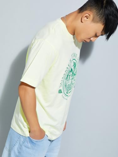 Max Men's Regular Fit T-Shirt (CABC25S603PT_Yellow