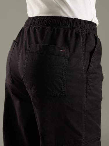 Tommy Hilfiger Relaxed Fit Solid Mid Rise Cargo Black
