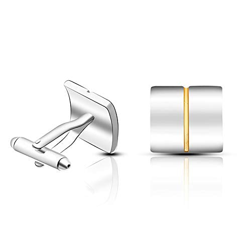 Peora Office Formal Square Shirt Blazer Cufflink Pair for Men Boys Wedding Business Corporate Gift