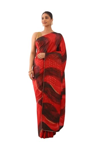 Taneira Women Multicolored Pure Silk Hand Painted Saree with Unstitched Blouse Piece (SHH08D00046-Multicolour)