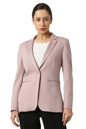 Van Heusen Women's Blazer (VWKZFRGFN75271_Pink