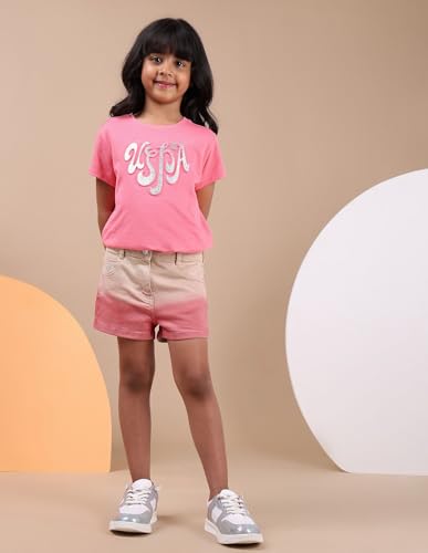U.S. POLO ASSN. Girl's Boxer Shorts (UGSRT0127 Beige