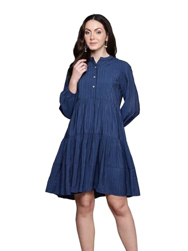 Ritu Kumar Blue Essential-Mahi Short Dress