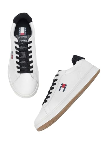 Solid White Leather Sneakers