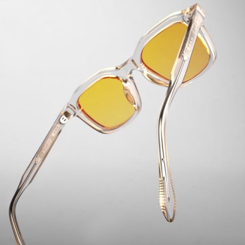 SAM AND MARSHALL DZONGU Sunglass I 400% UV Protection I Square Sunglass I Unisex