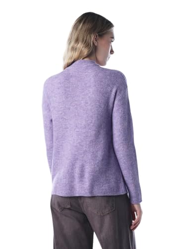ONLY Women's Acrylic Blend High Neck Pullover Sweater (15277080-Chinese Violet_Chinese