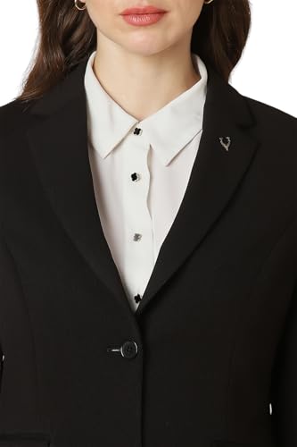 Allen Solly Women's Blazer (AHBZWRGFD14714_Black