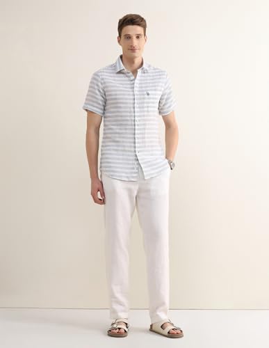 U.S.Polo Association Men's Horizontal Striped Regular Fit Shirt