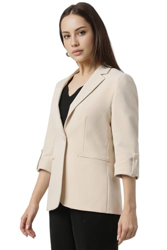 Van Heusen Women's Blazer (VWBZFRGFC02422_Beige