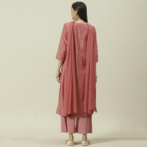 BIBA Women's Cotton Suit Set (SKDSKD6785EAW21DSKYPNK_Dusky Pink