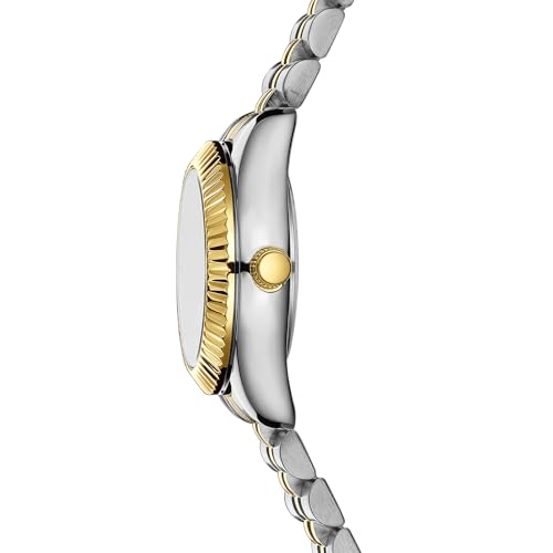 NIBOSI Watches for Woman Analog Quartz Stainless Steel Diamond Rose Gold Green Small Dial Women Watches Classic Wrist Watch Date Waterproof (A02-Gold Silver White)