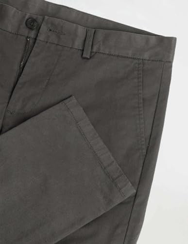 Arrow Men's Solid Slim Fit Acrylic Casual Trouser Grey