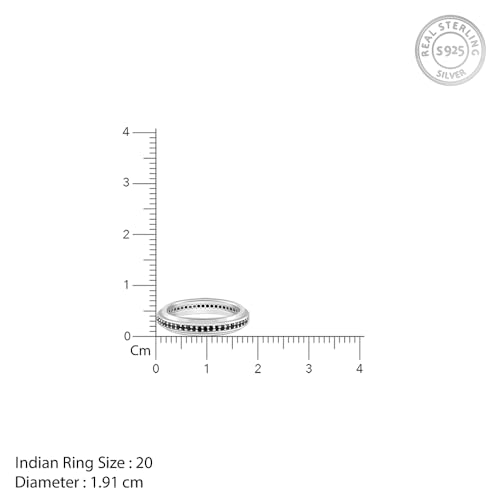 GIVA 925 Silver Dapper Ring For Him, Fixed Size, Indian -20 | Gifts for Men and Boys | With Certificate of Authenticity and 925 Stamp | 6 Months Warranty